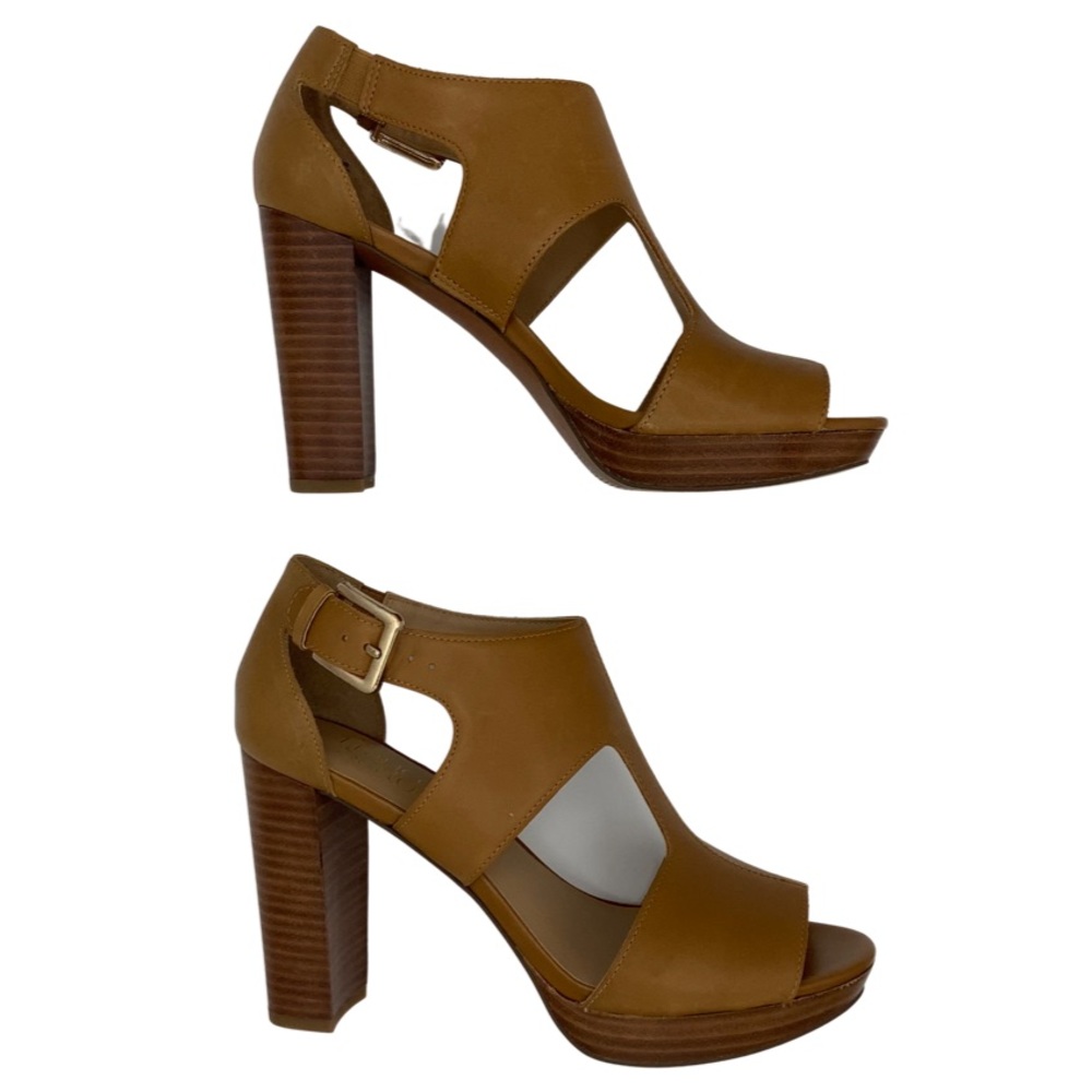 SOLD🏷Franco Sarto Madia Brown Leather Platform Heel Sandal, Size 7.5 NEW - Picture 6 of 7